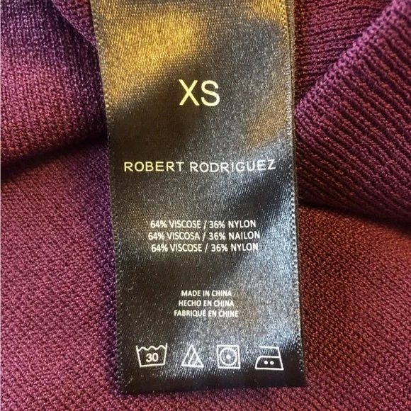 Robert Rodriguez fringed knitted merlot midi skirt Size Xs Brand new - Picture 4 of 10